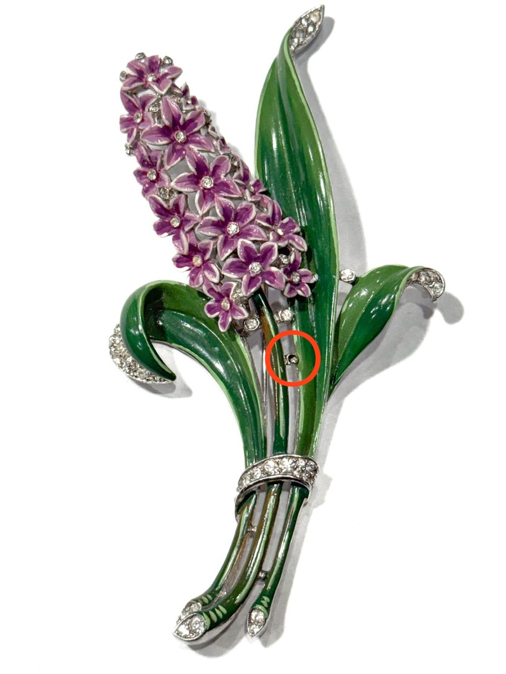 Rare 1940s Crown Trifari Alfred Philippe Double-Prong Fur Clip Brooch Pat 125820 - Picture 3 of 17